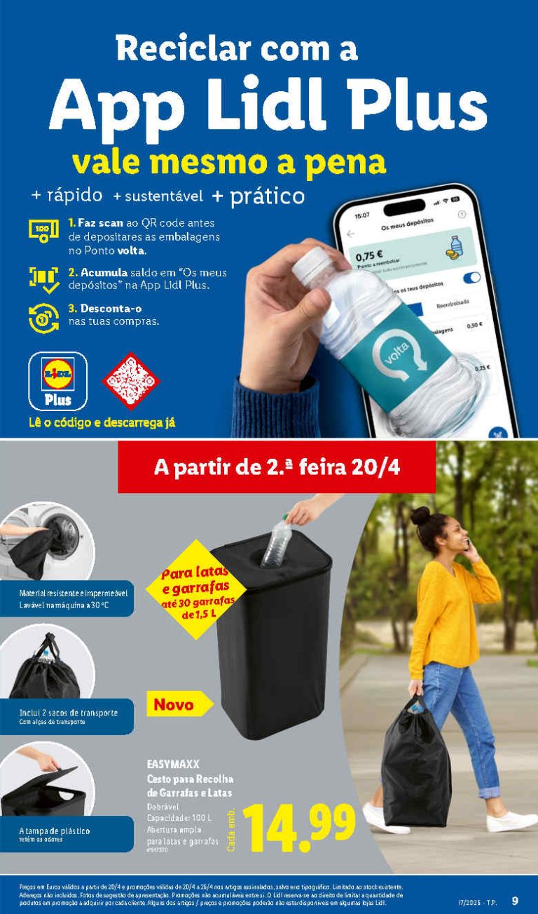 Folheto Lidl Oportunidades: Antevisão Promoções Bazar 20 a 26 de abril