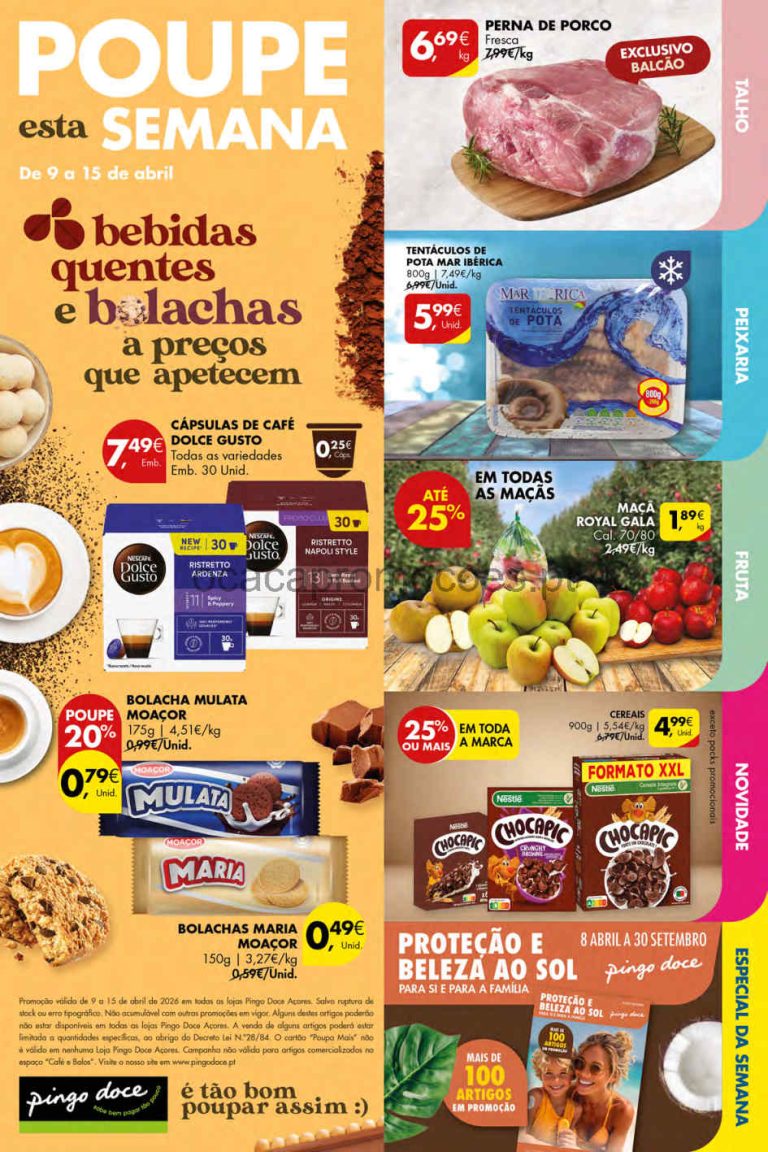 Antevisão Folheto Pingo Doce Açores: Promoções 9 a 15 de abril
