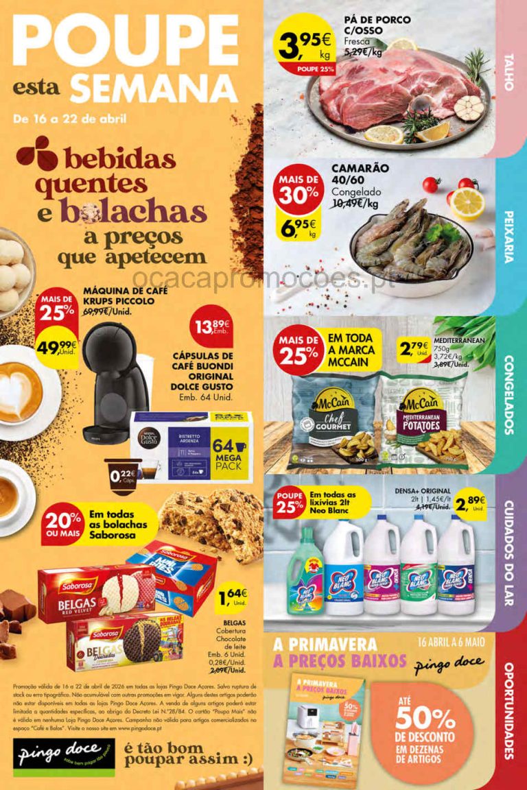 Folheto Pingo Doce Açores: Antevisão Promoções 16 a 22 de abril