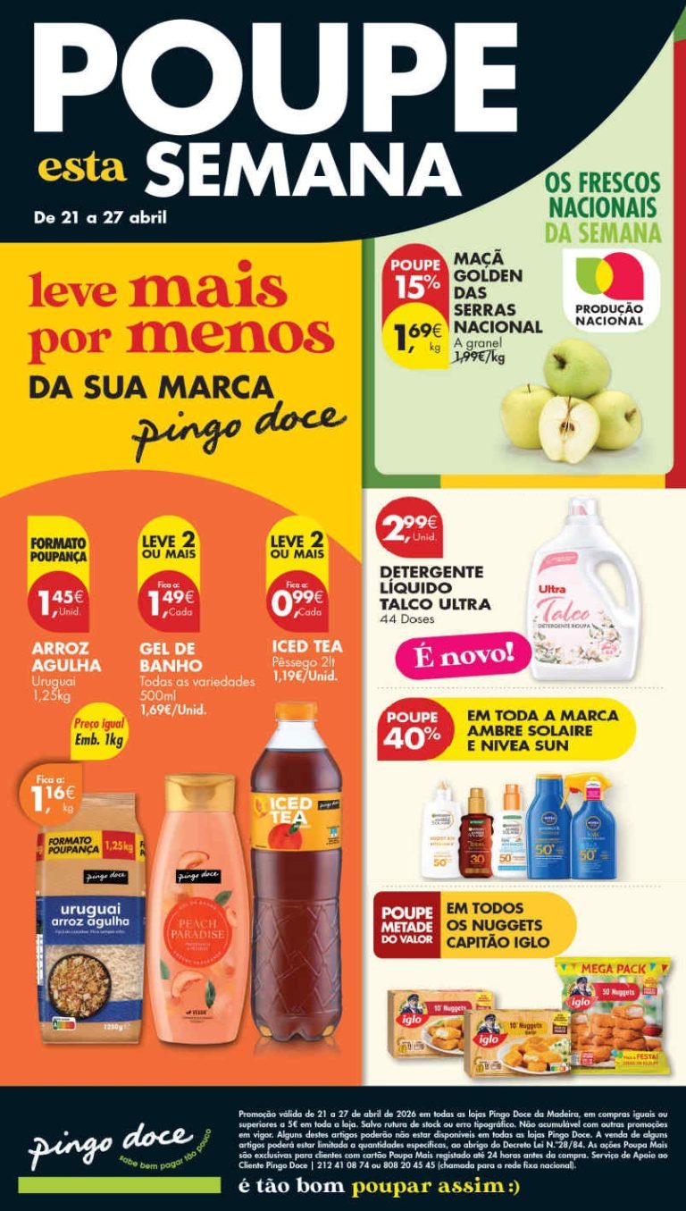 Folheto Pingo Doce Madeira: Antevisão Promoções 21 a 27 de abril