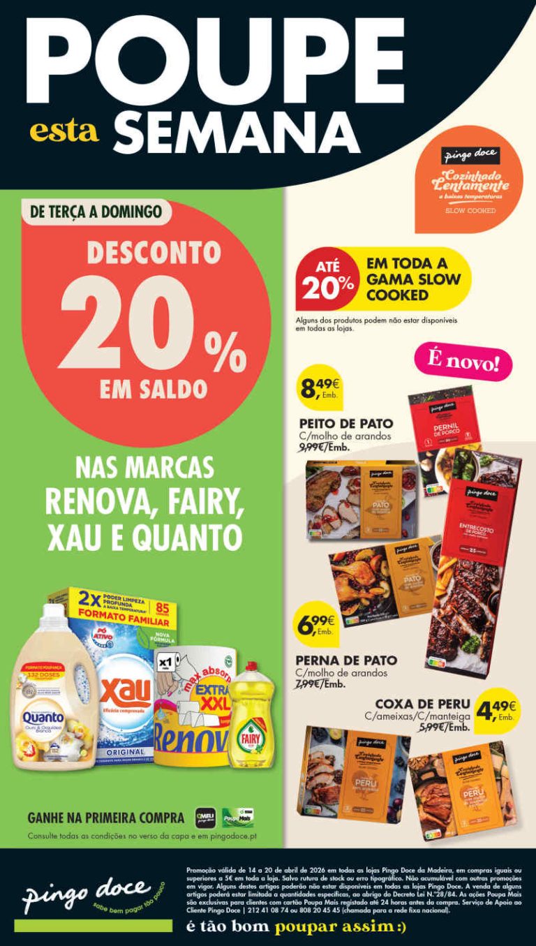 Folheto Pingo Doce Madeira: Antevisão Promoções 14 a 20 de abril