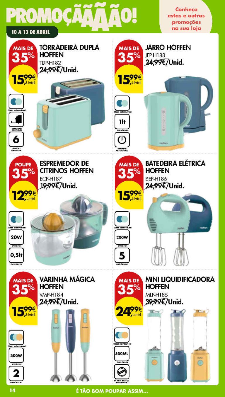 Folheto Pingo Doce bazar Fim de Semana: Antevisão Promoções 10 a 13 de abril
