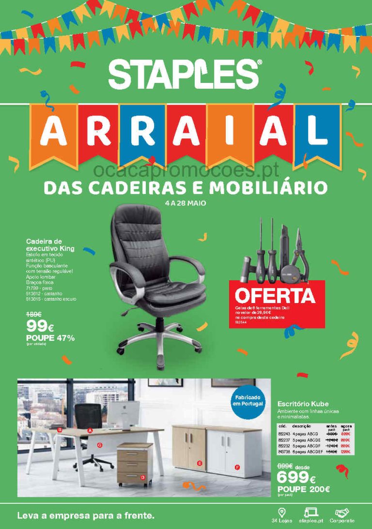 Folheto Staples: Antevisão Promoções 4 a 28 de maio