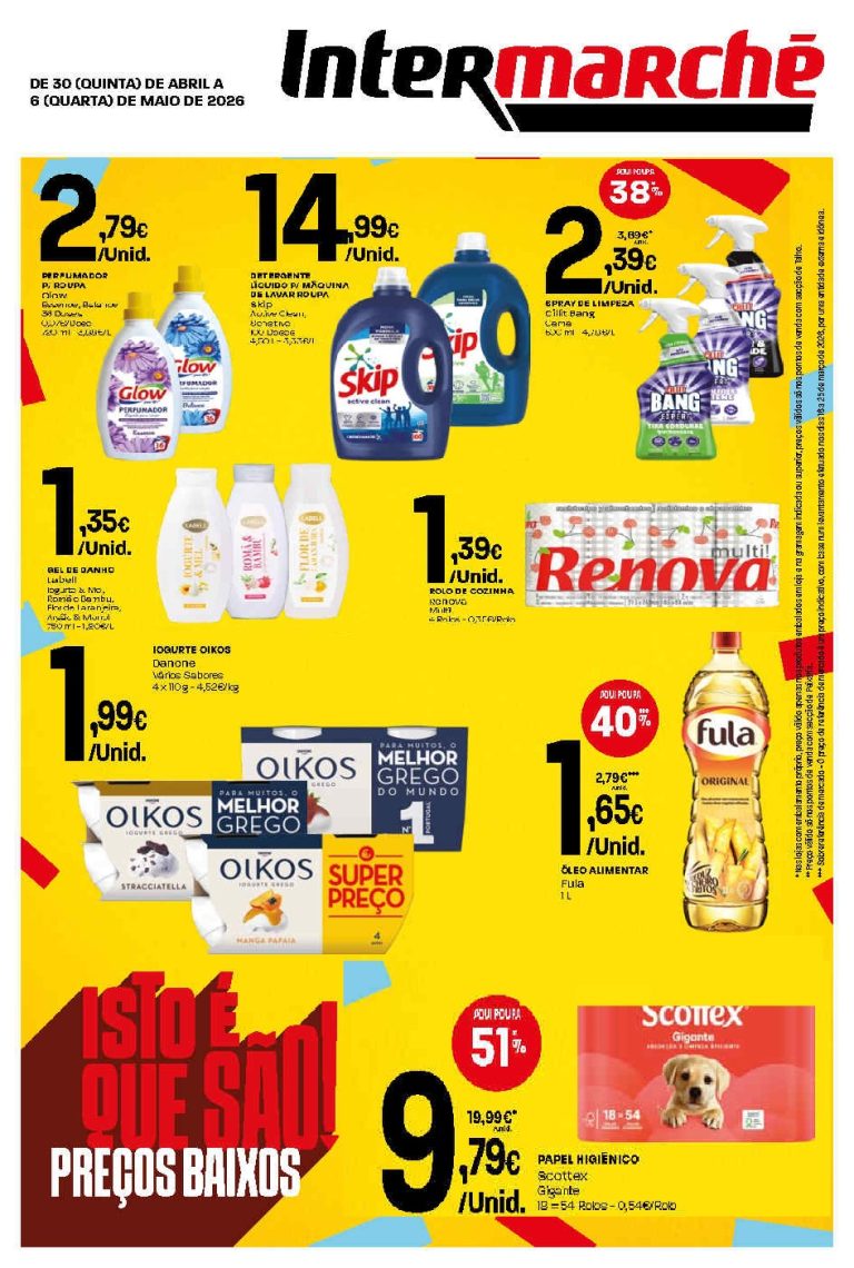 Folheto Intermarché Contact: Antevisão Promoções 30 abril a 6 maio