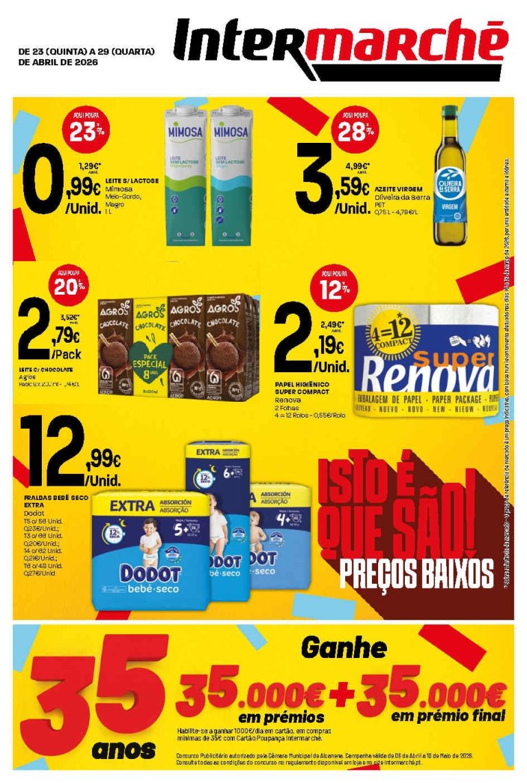 Folheto Intermarché Super: Antevisão Promoções 23 a 29 de abril