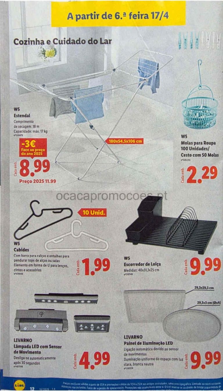 Folheto Lidl bazar: Antevisão Promoções a partir 17 de abril