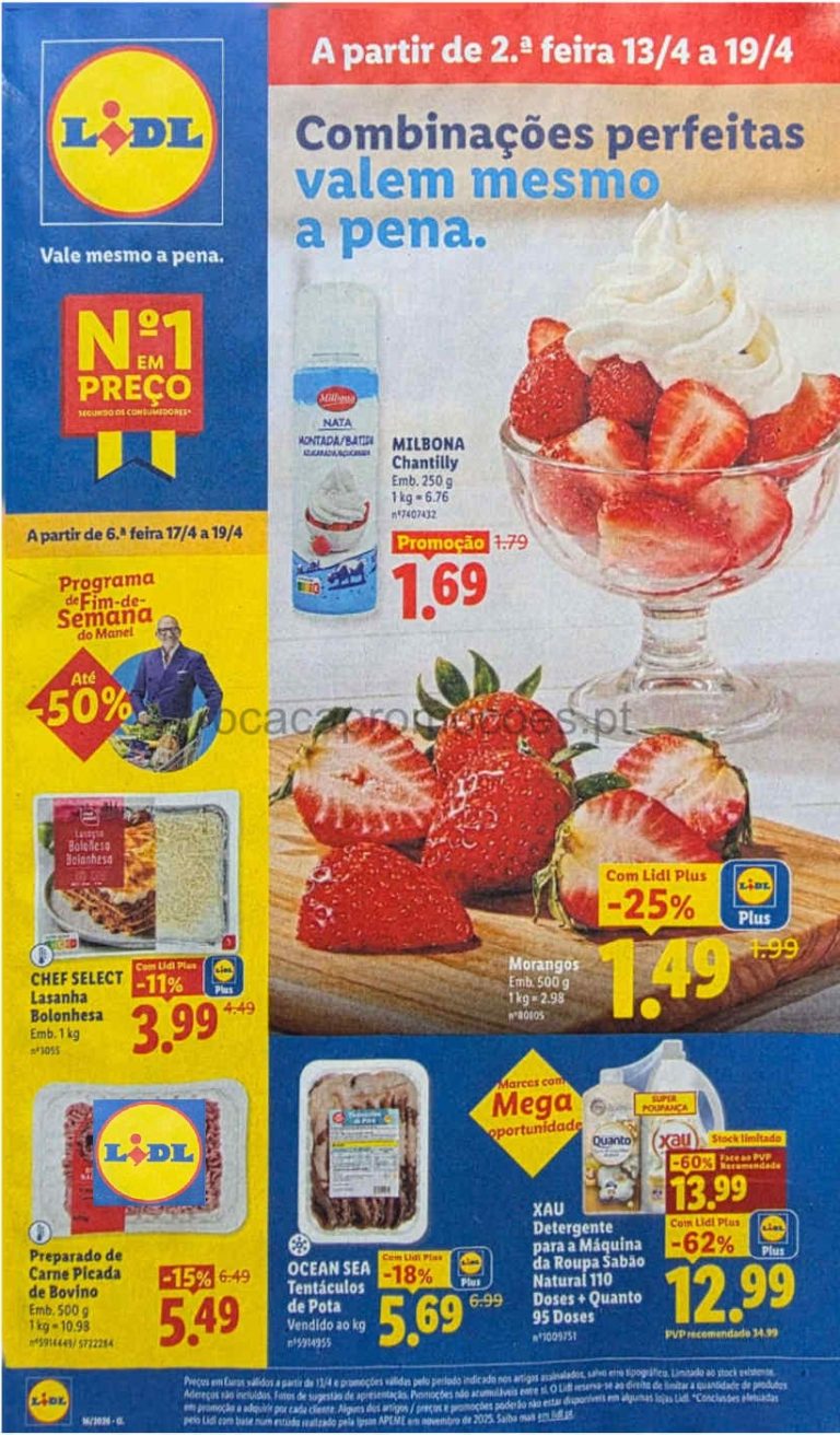 Folheto Lidl: Antevisão Promoções a partir 13 de abril