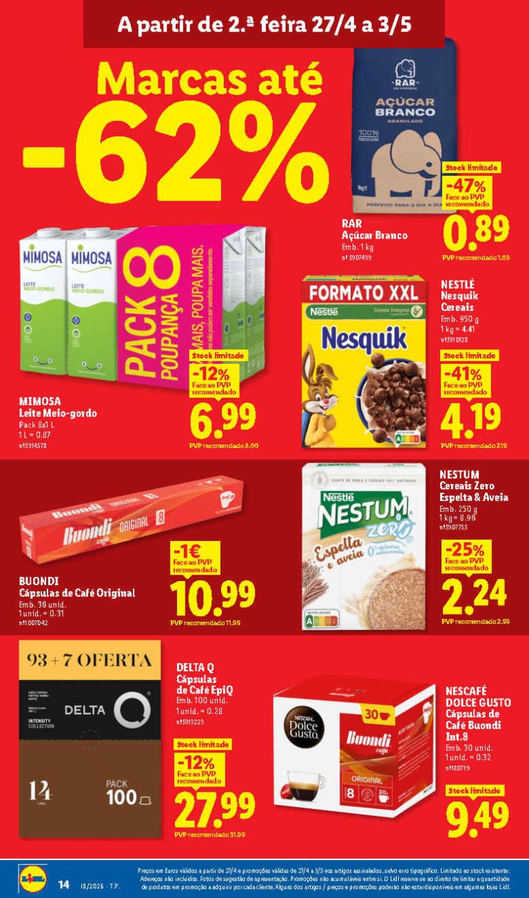 Folheto Lidl Mercearia: Antevisão Promoções de 27 abril a 3 maio