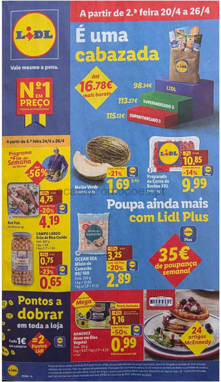 Folheto Lidl: Antevisão Promoções a partir 20 de abril
