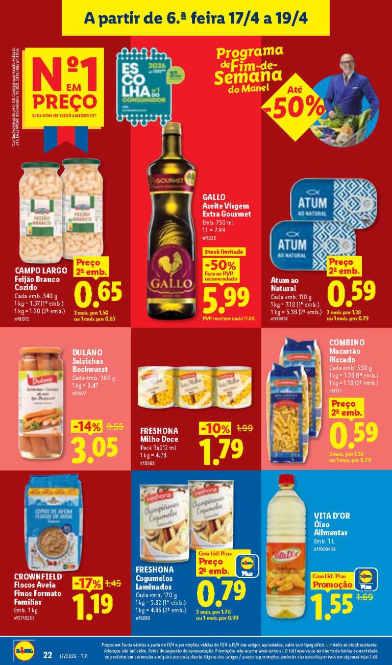 Folheto Lidl Fim de Semana – Antevisão Promoções 17 a 19 de abril