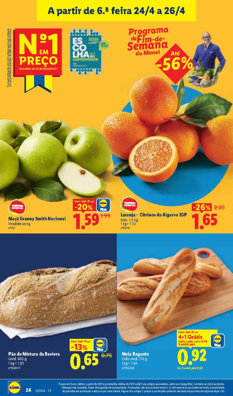 Folheto Lidl Frescos: Antevisão promoções 24 a 30 de abril