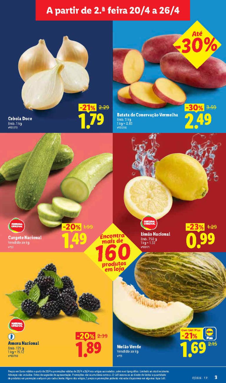 Folheto Lidl Frescos: Antevisão promoções 20 a 30 de abril