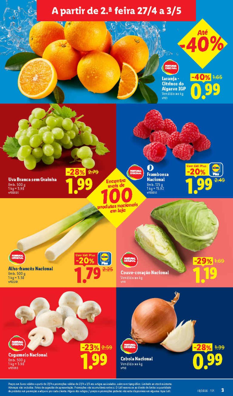 Folheto Lidl Frescos: Antevisão Promoções de 27 abril a 3 maio