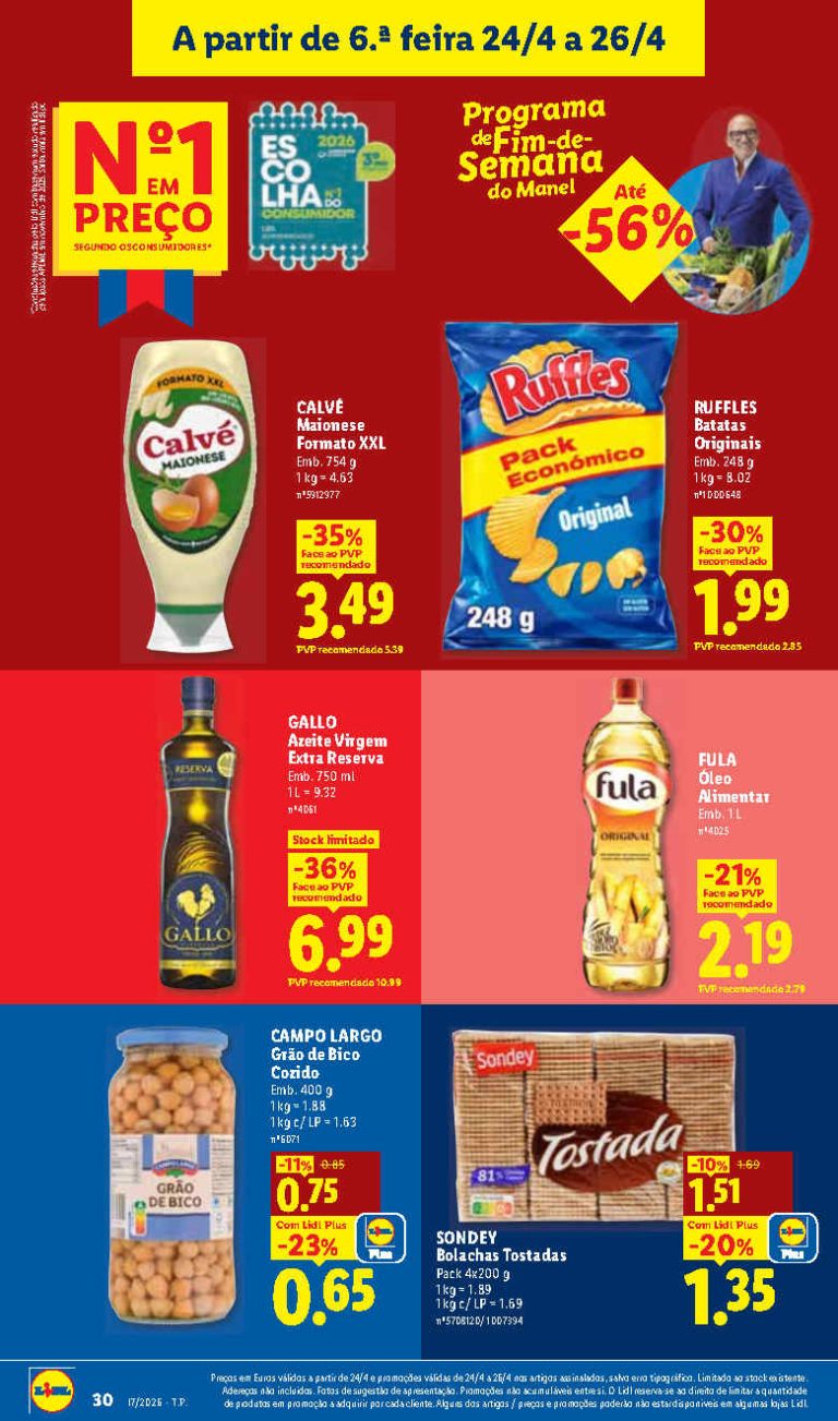 Folheto Lidl Fim de Semana – Antevisão Promoções 24 a 26 de abril