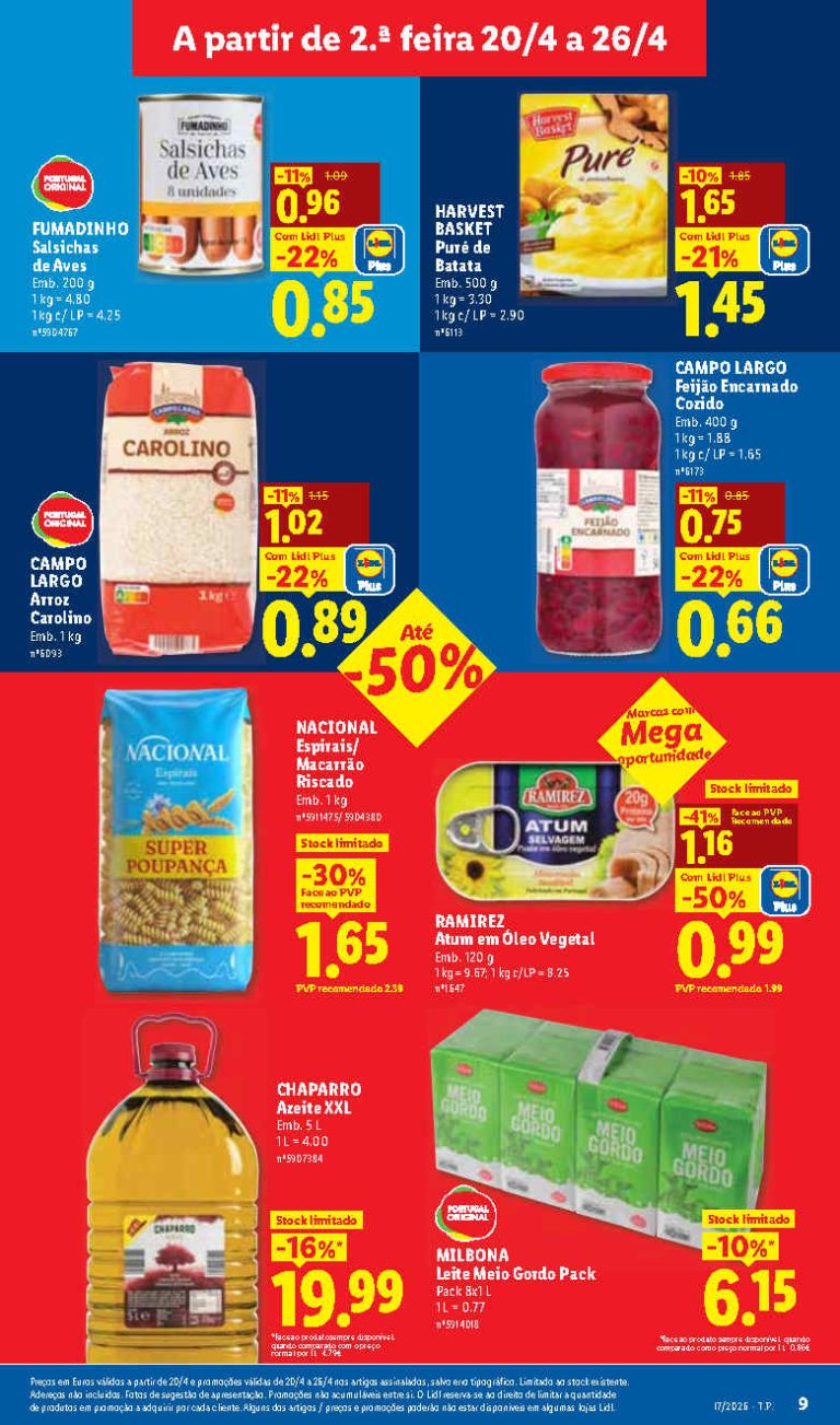 Folheto Lidl Mercearia: Antevisão promoções 20 a 30 de abril