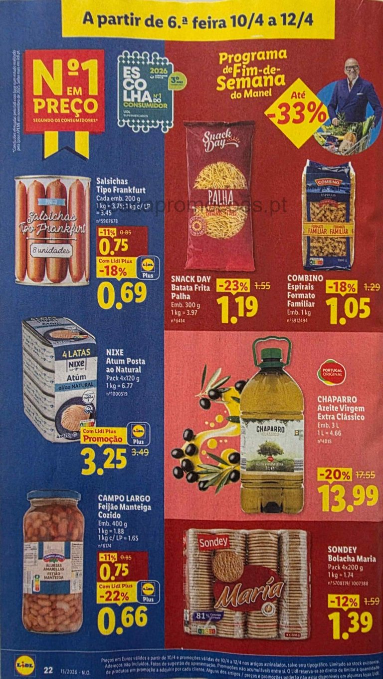 Antevisão Folheto Lidl: Promoções a partir 10 de abril