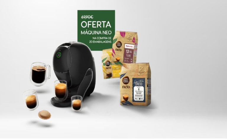 Dolce Gusto está a oferecer máquina NEO grátis na compra de 20 embalagens café
