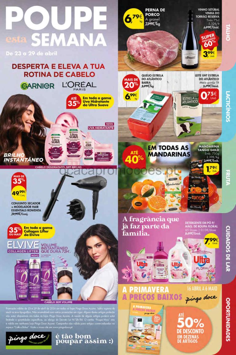 Folheto Pingo Doce Açores: Antevisão Promoções 23 a 29 de abril