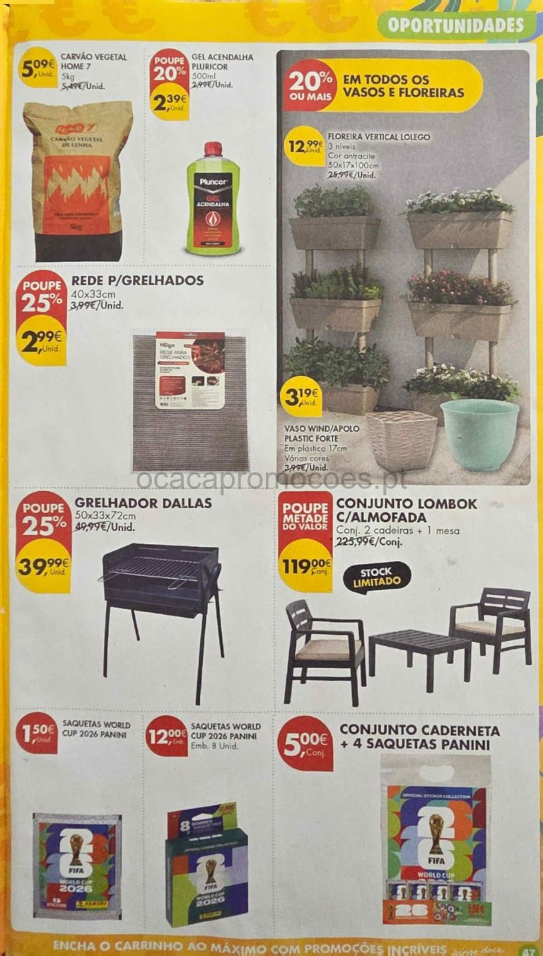 Folheto Pingo Doce Ar Livre Bazar: Antevisão Promoções de 28 abril a 4 maio