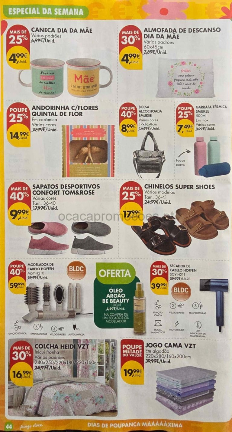 Folheto Pingo Doce Dia da Mãe: Antevisão Promoções de 28 abril a 4 maio