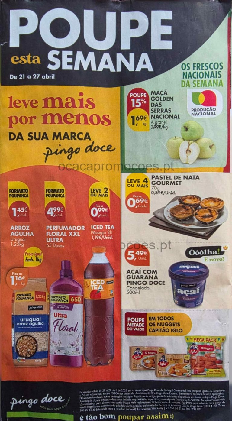 Folheto Pingo Doce: Antevisão Promoções 21 a 27 de abril