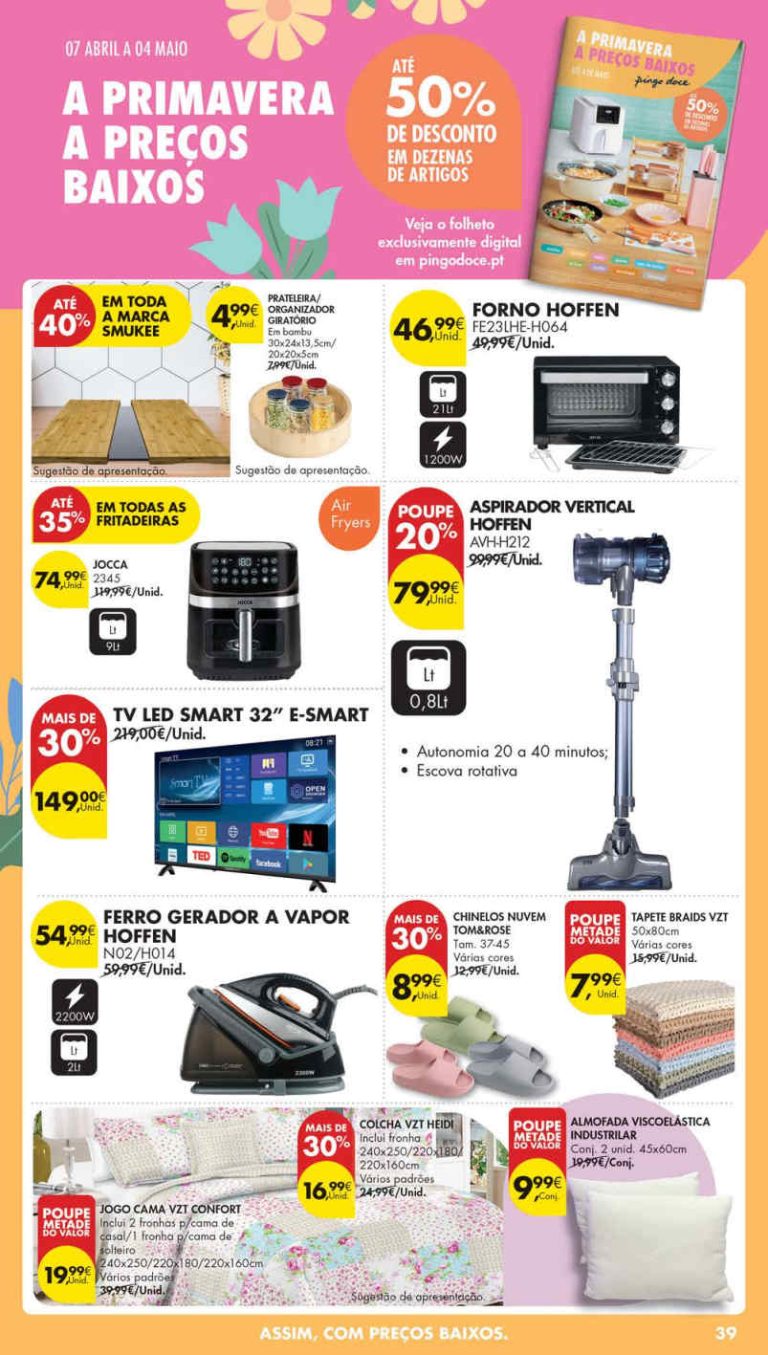 Pingo Doce Bazar: Antevisão destaques promoções até 13 de abril