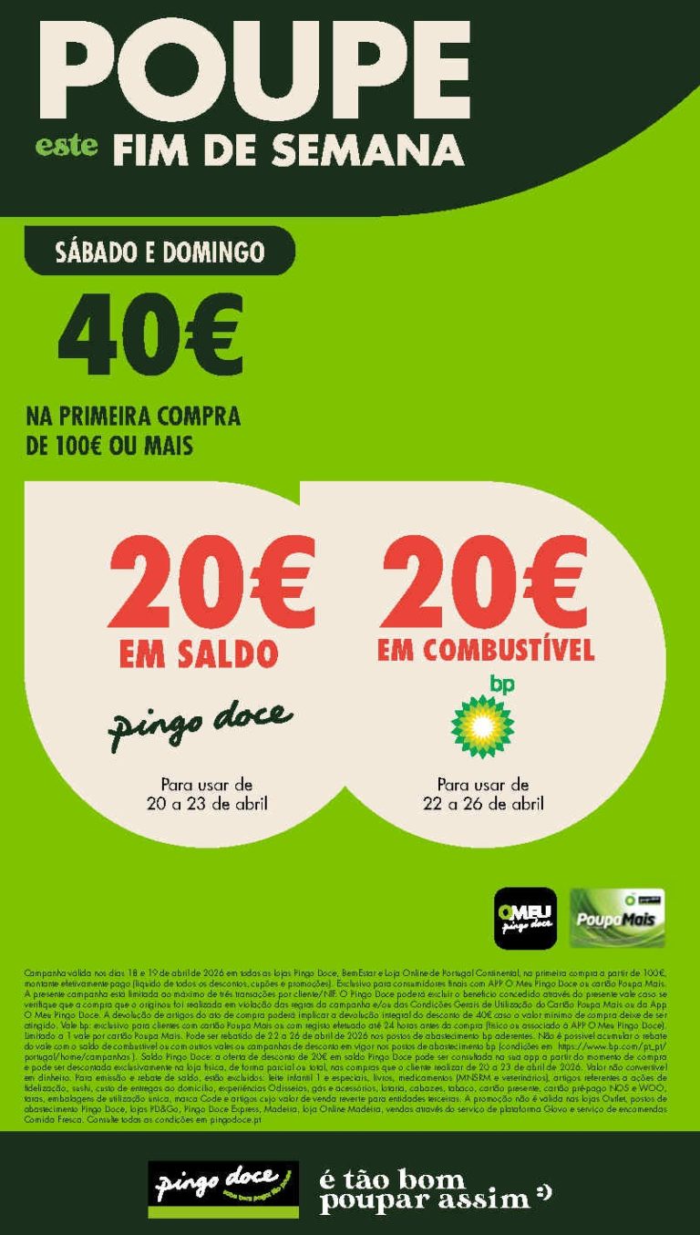 Folheto Pingo Doce Fim de Semana: Antevisão promoções 18 a 20 de abril