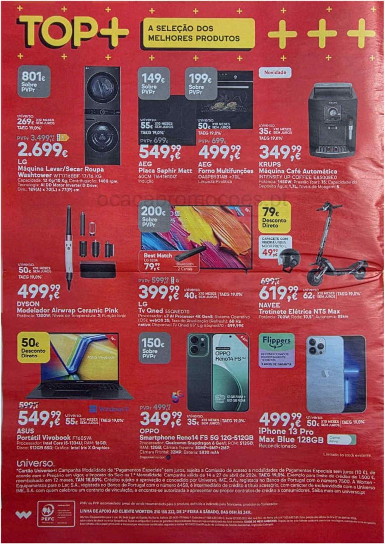 Antevisão Worten: O Top+ promoções até 27 de abril