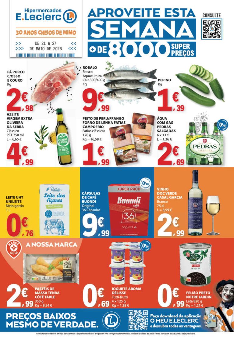Folheto E Leclerc – Antevisão Promoções 21 a 27 de maio