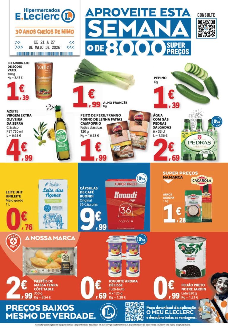 Folheto E Leclerc – Antevisão Promoções 21 a 27 de maio
