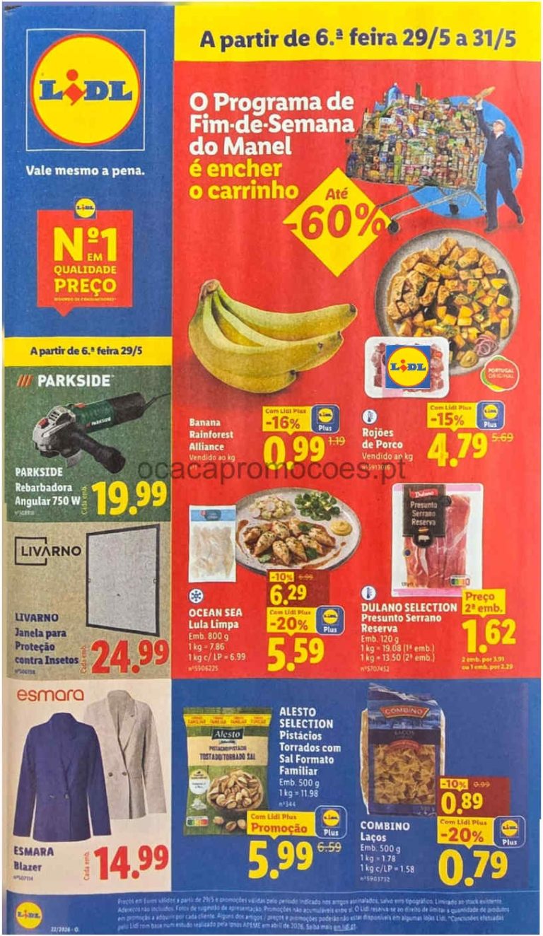 Folheto Lidl – Antevisão Promoções a partir de 29 de maio