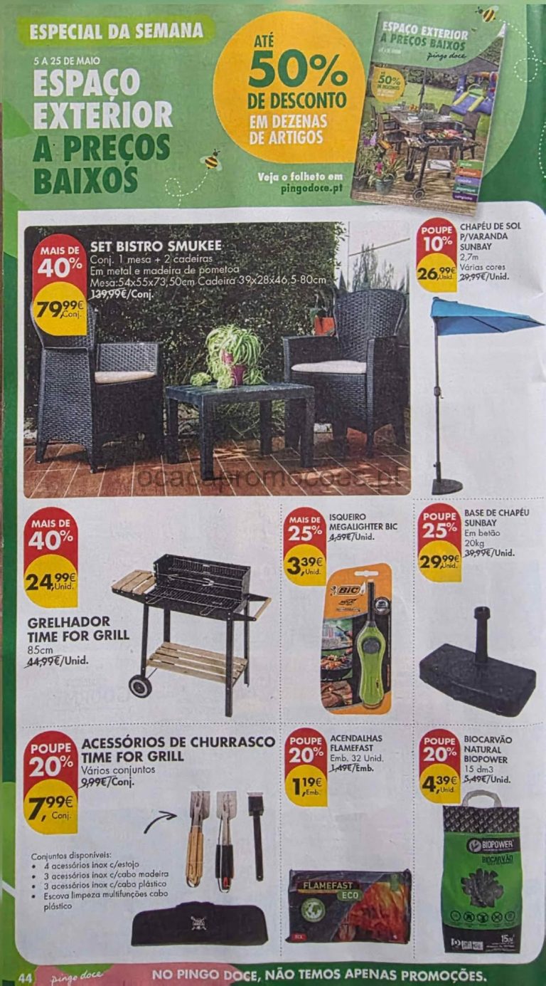 Folheto Pingo Doce Ar Livre – Antevisão bazar Promoções 12 a 18 de maio