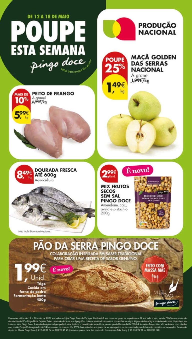 Antevisão Folheto Pingo Doce – Esta Semana Promoções 12 a 18 de maio