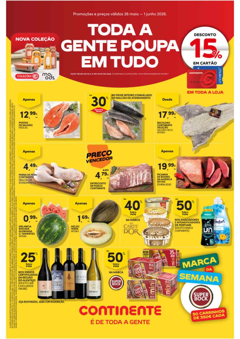 Folheto Continente Bom Dia – Antevisão Promoções 26 maio a 1 junho