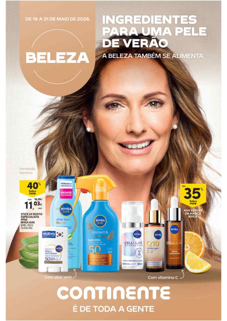 Folheto Continente Beleza – Antevisão Promoções 19 a 31 de maio