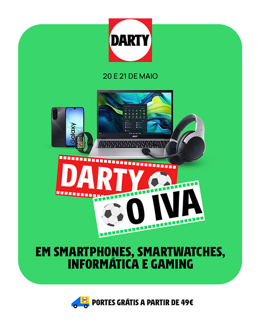 Darty –  Dias sem Iva Promoções 20 a 21 de maio