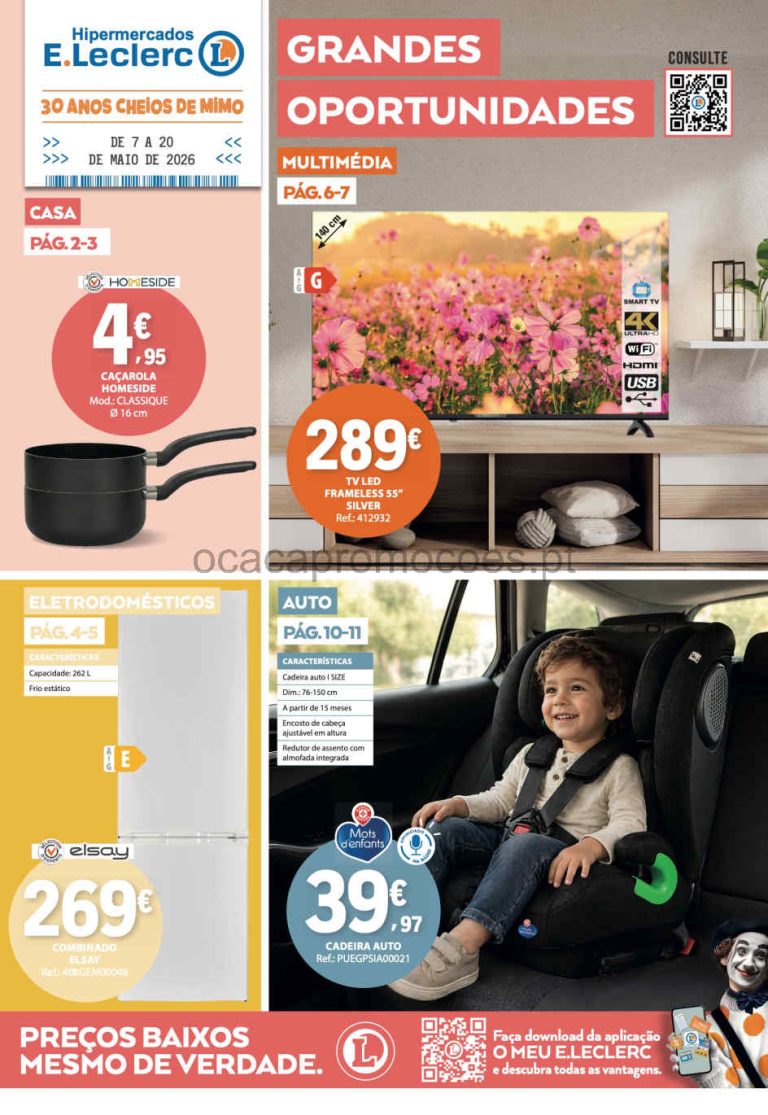 Folheto E Leclerc bazar – Antevisão Promoções 7 a 20 de maio