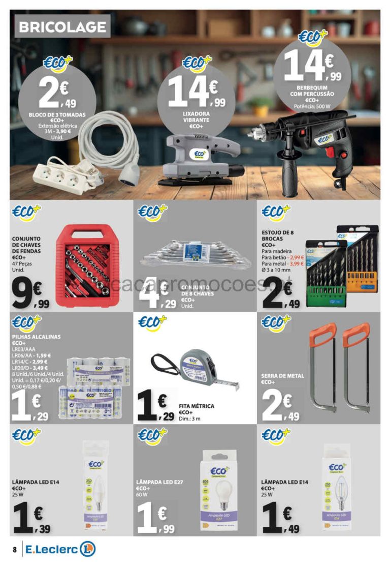 Folheto E Leclerc Ferramentas – Antevisão bazar Promoções até 20 de maio