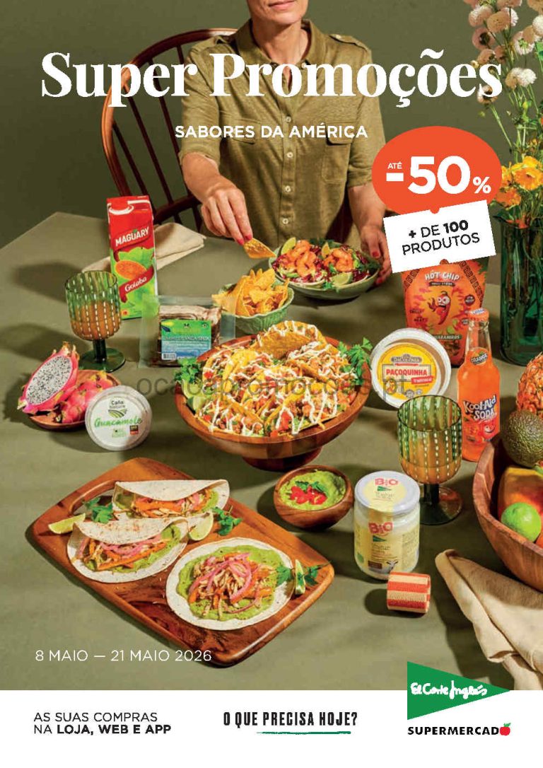 Folheto Supermercados El Corte Inglés – Antevisão Promoções 8 a 21 maio