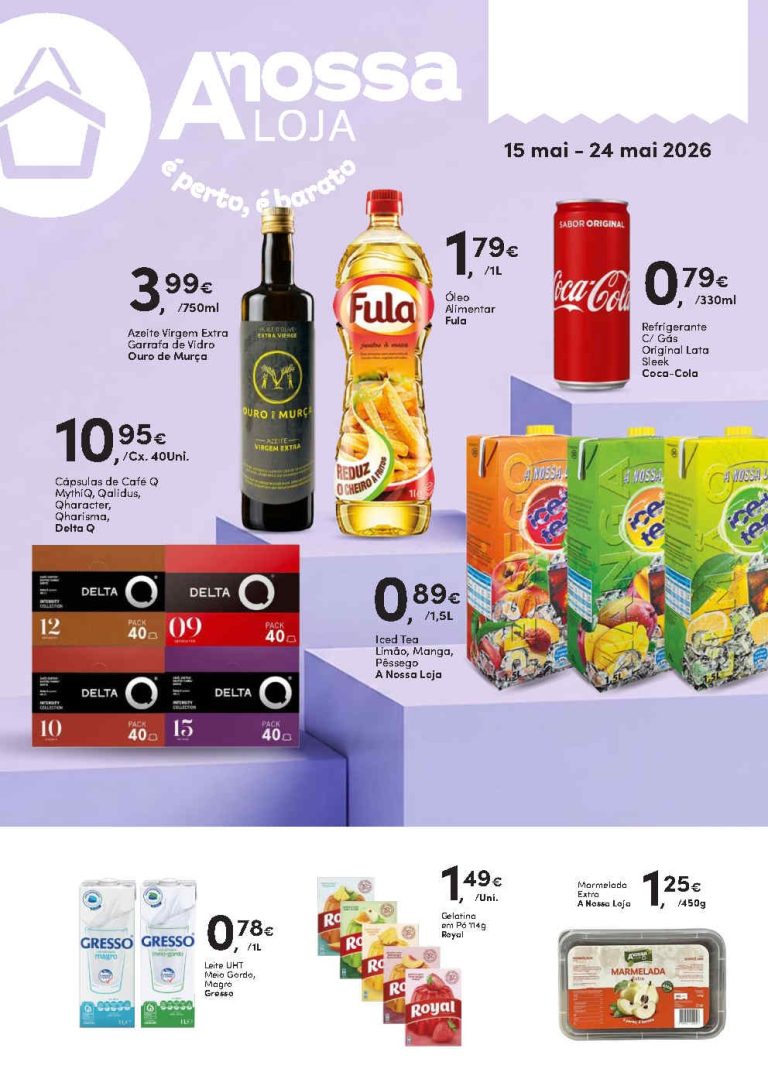 Folheto A Nossa Loja – Antevisão Promoções 15 a 24 de maio