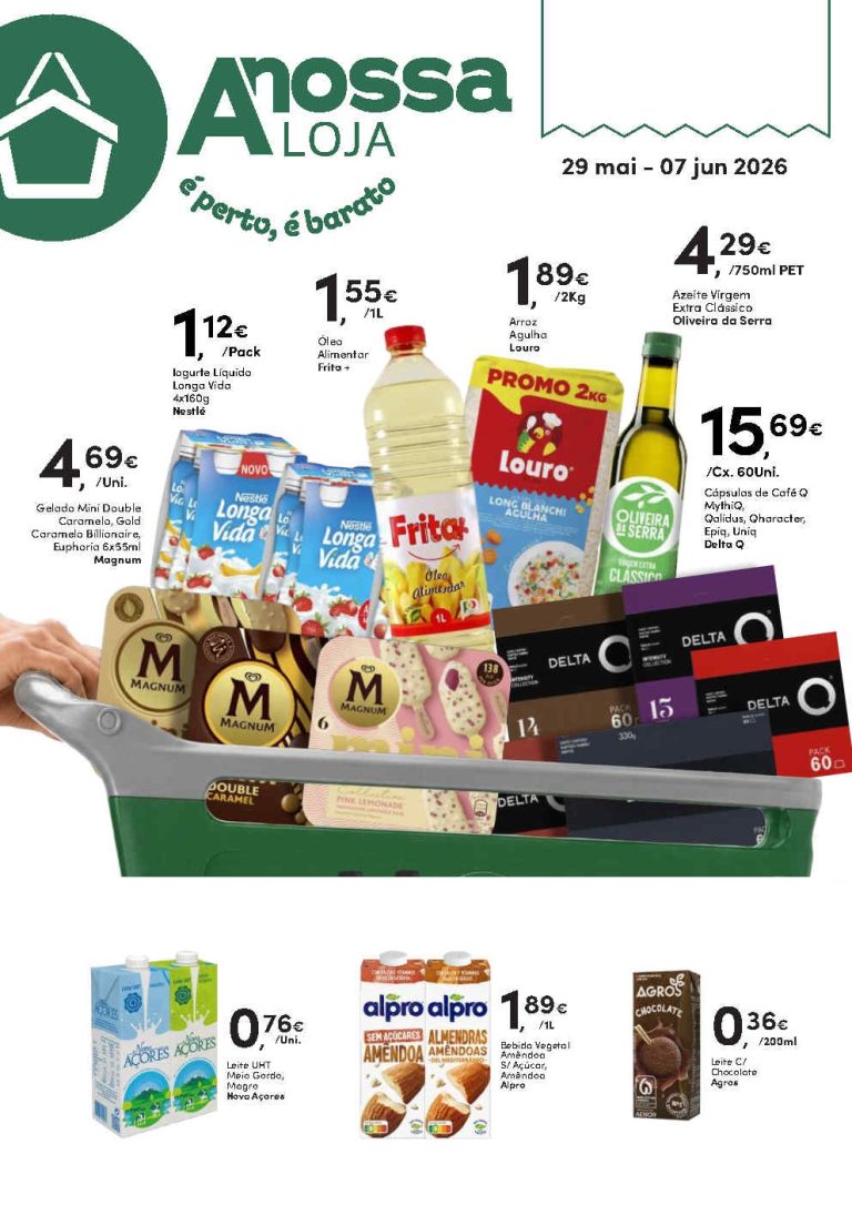 Folheto A Nossa Loja – Antevisão Promoções 29 maio a 7 junho