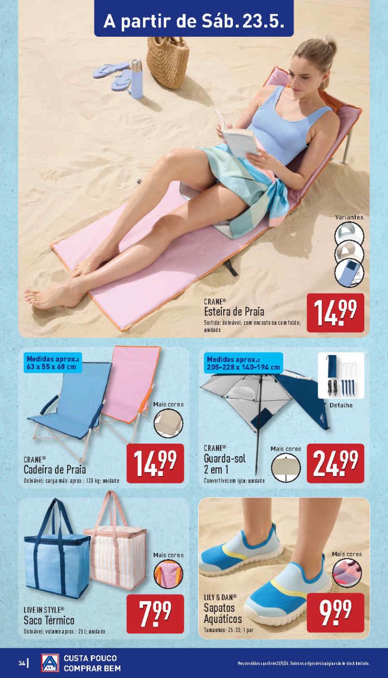Folheto Aldi Verão bazar – Antevisão Promoções 23 a 24 de maio