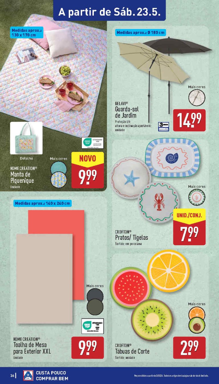 Folheto Aldi Achados – Antevisão bazar Promoções 23 a 24 de maio