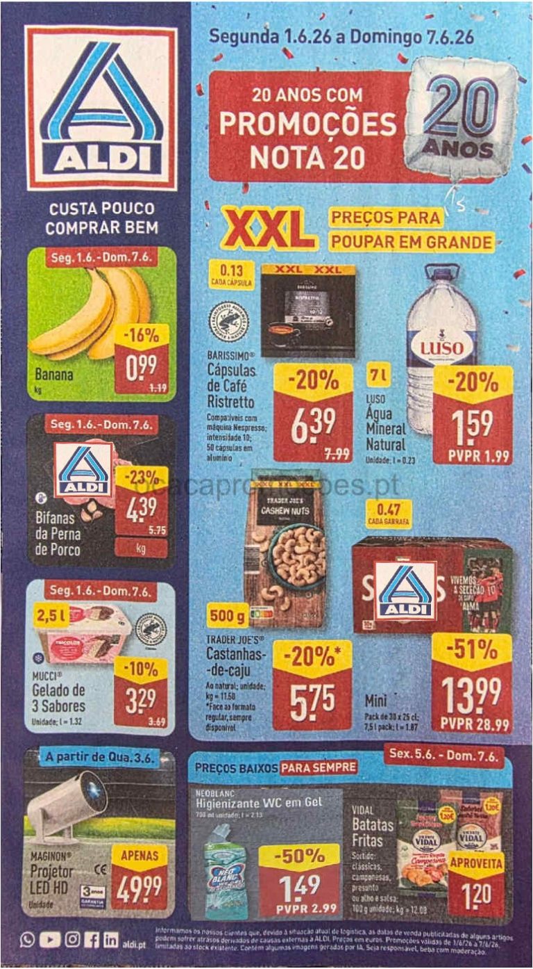 Folheto Aldi – Antevisão Promoções 1 a 7 de junho