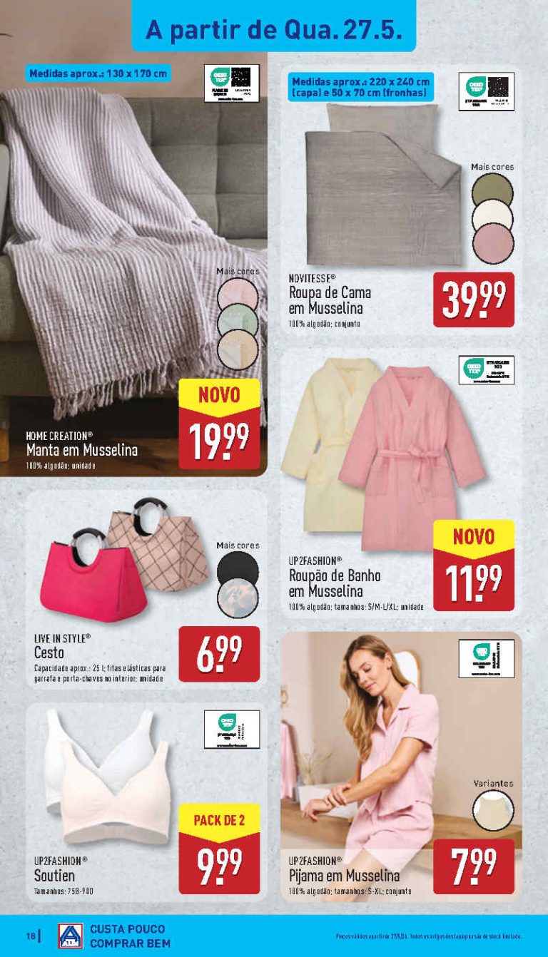 Folheto Aldi conforto – Antevisão bazar Promoções 27 a 31 de maio
