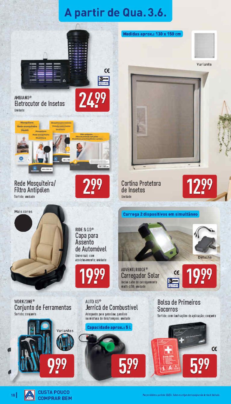 Folheto Aldi Achados – Antevisão bazar Promoções 3 a 7 de junho