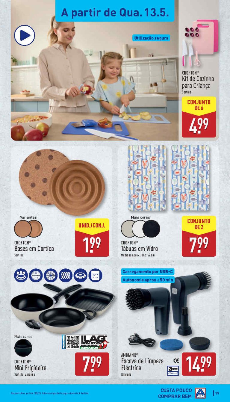 Folheto Aldi Cozinha: Antevisão bazar Promoções 13 a 17 de maio