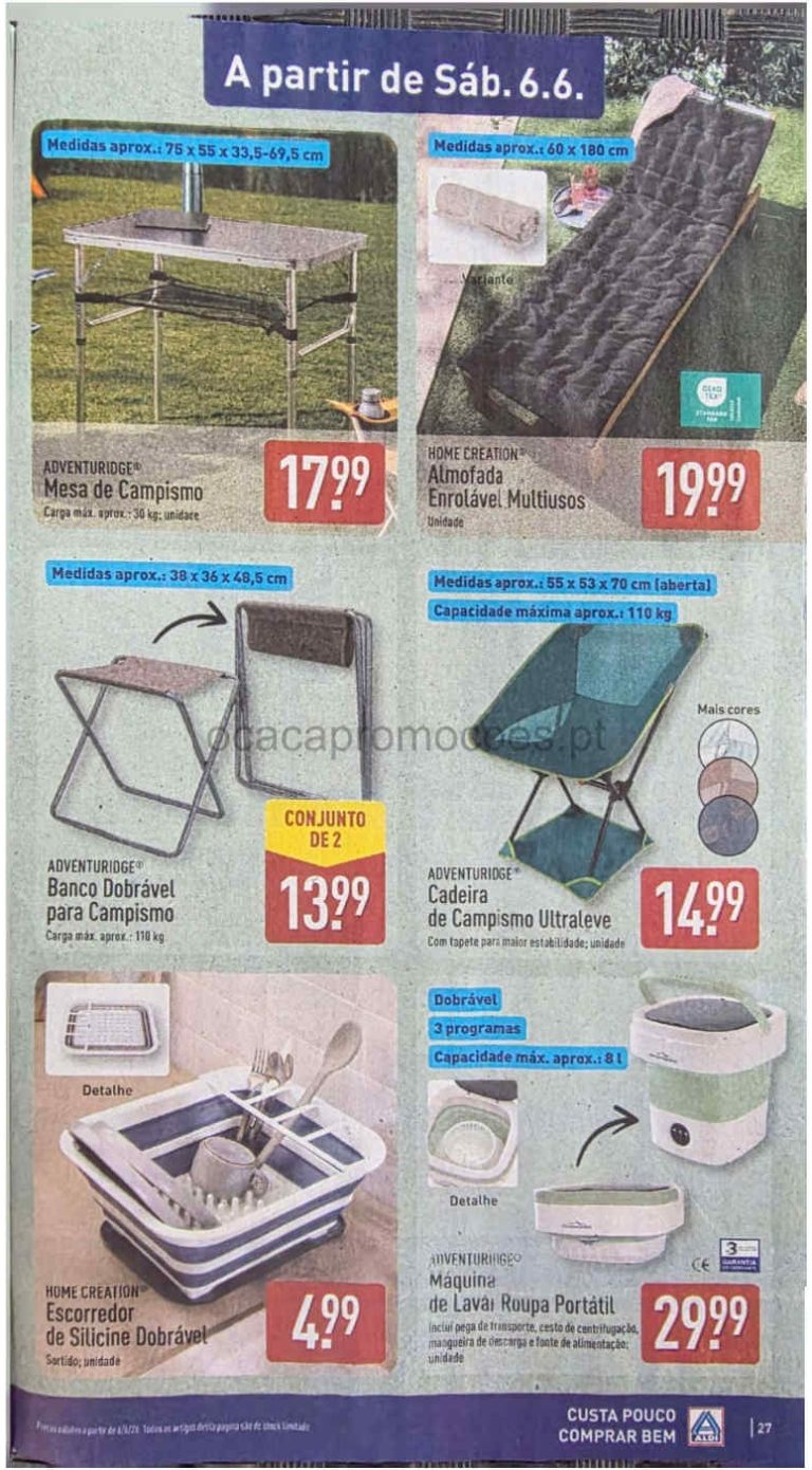 Folheto Aldi bazar – Antevisão Promoções 6 a 7 de junho