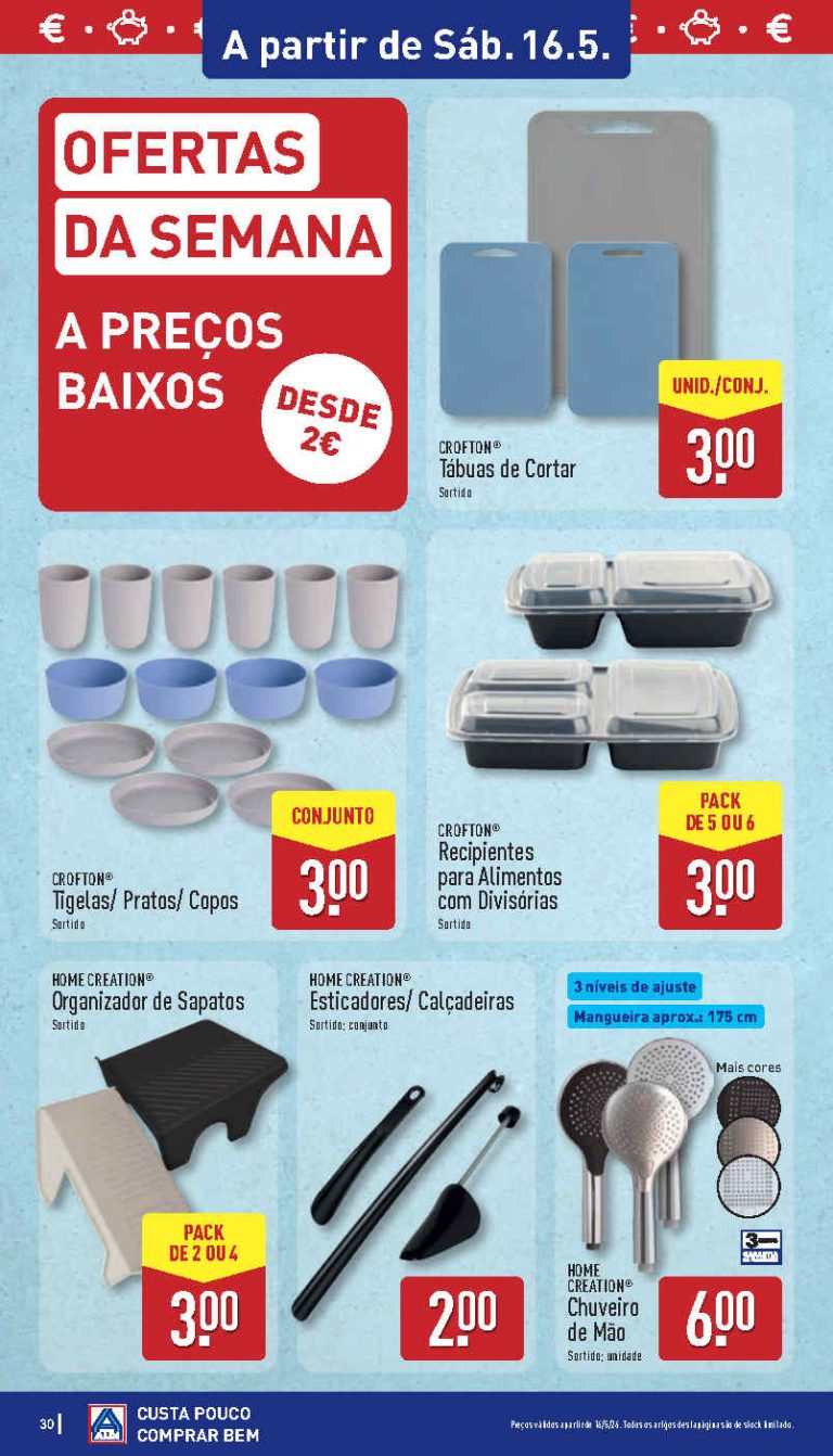 Folheto Aldi Achados bazar: Antevisão Promoções 16 a 17 de maio