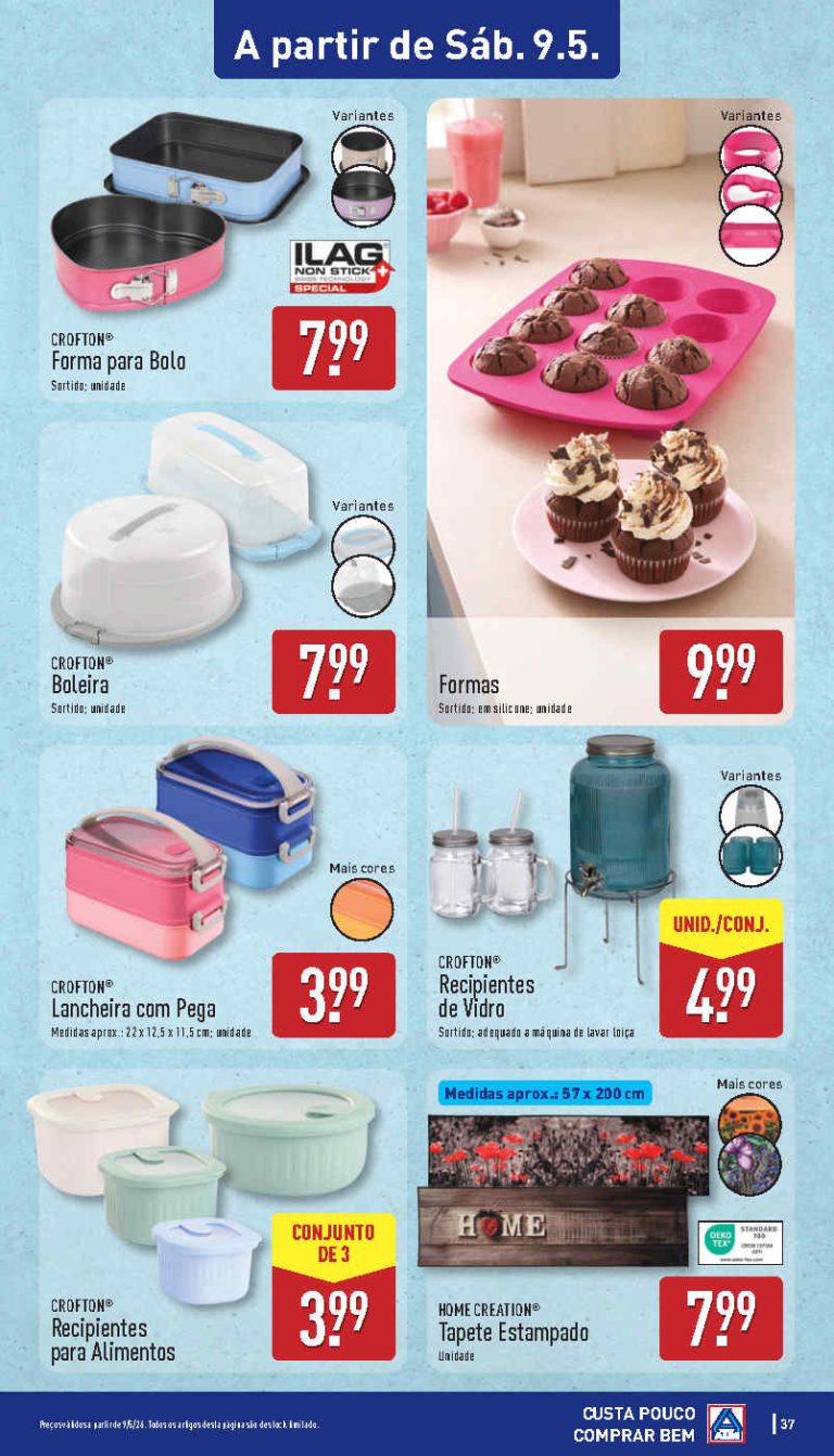 Folheto Aldi Cozinha: Antevisão bazar Promoções 9 a 10 de maio